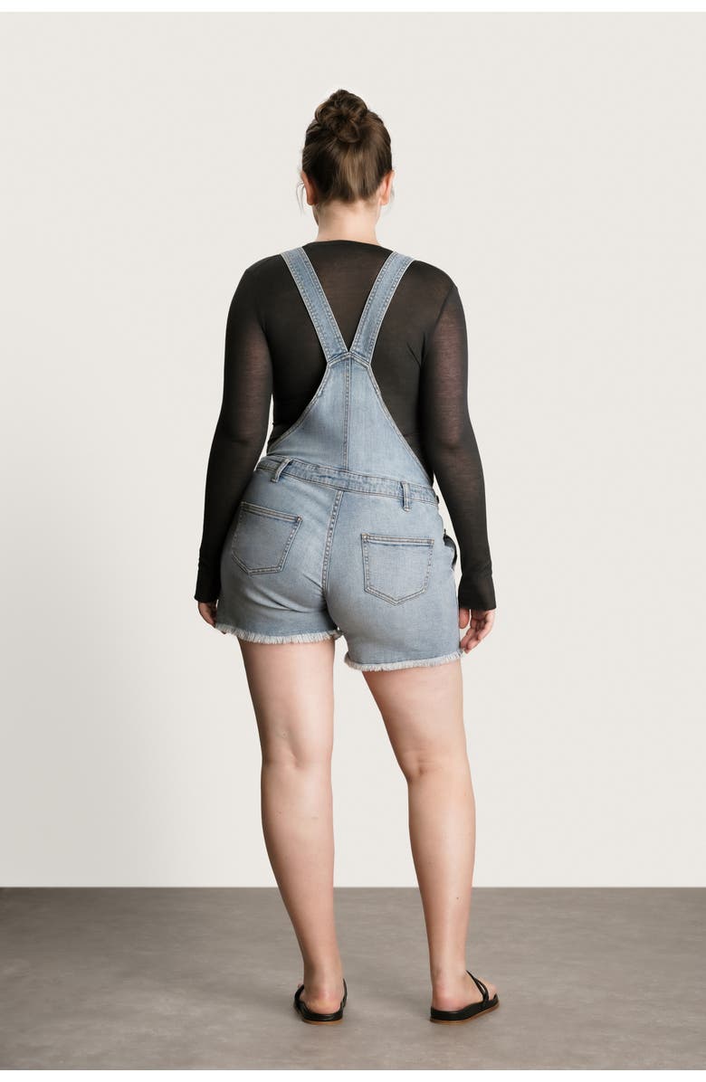 Nom Maternity Austin Maternity Shortalls, Alternate, color, Pale Blue