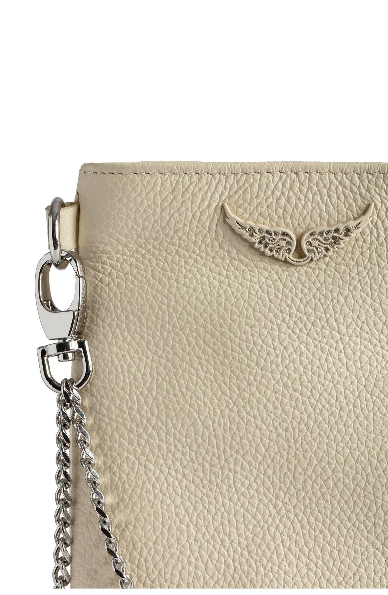 Rock Pebbled Leather Phone Pouch, Alternate, color, FLASH