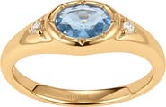 MADE BY MARY Oval Birthstone Signet Ring
