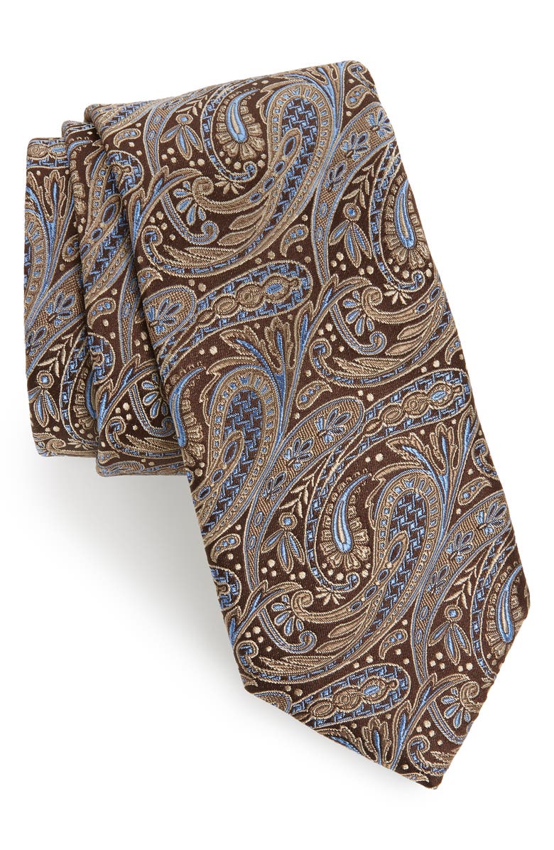NORDSTROM MEN'S SHOP Krepela Paisley Silk Tie, Main, color, 