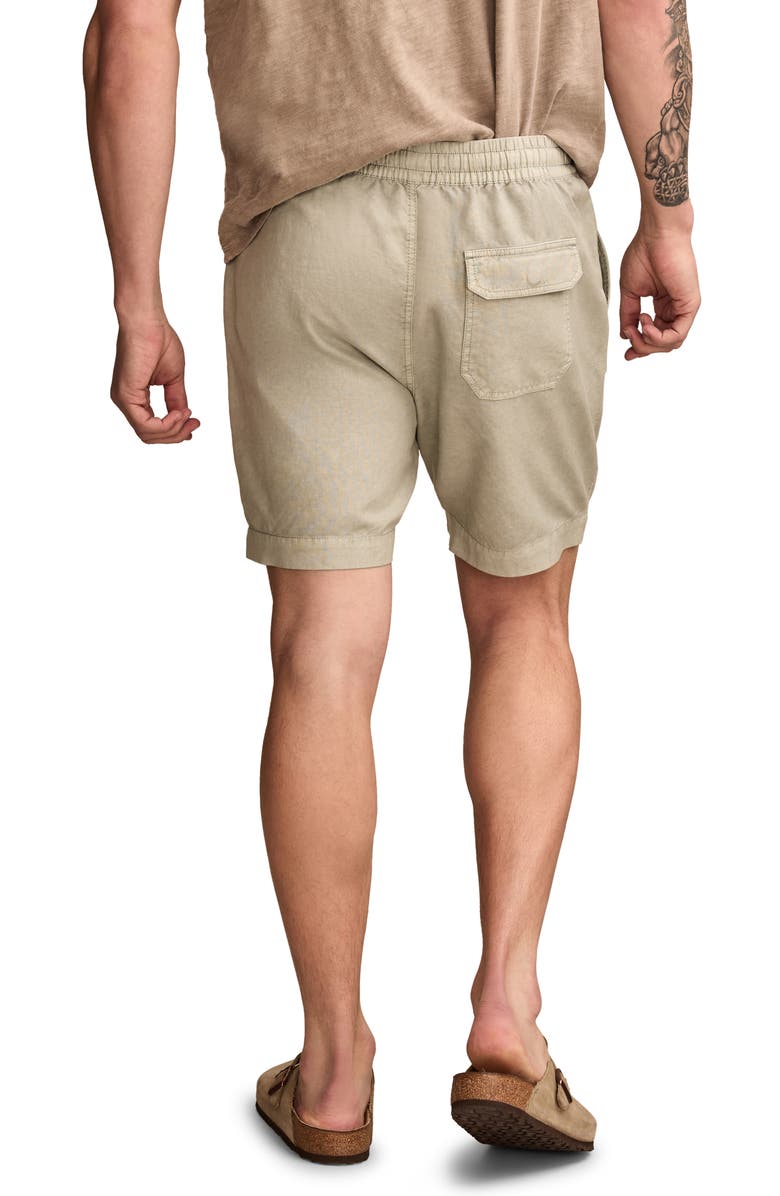Lucky Brand 7-Inch Drawstring Waist Linen & Cotton Short, Alternate, color, Twill