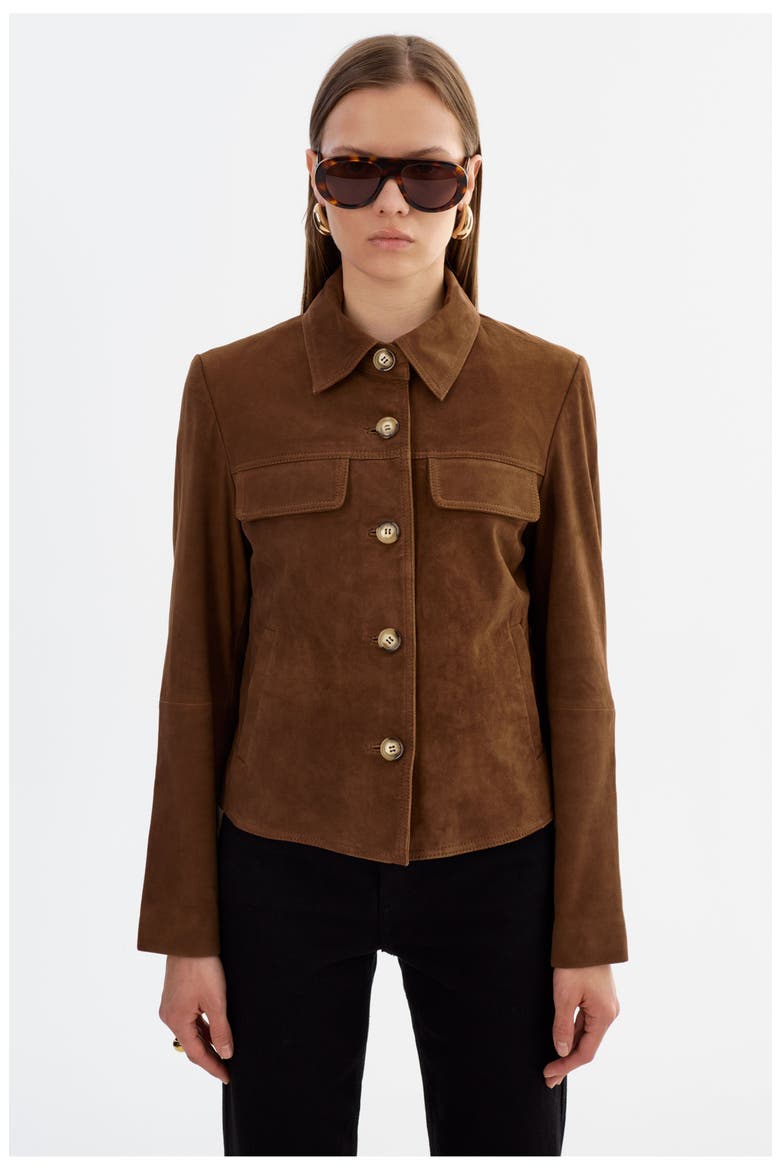 Jolene | Suede Jacket, Main, color, Brown