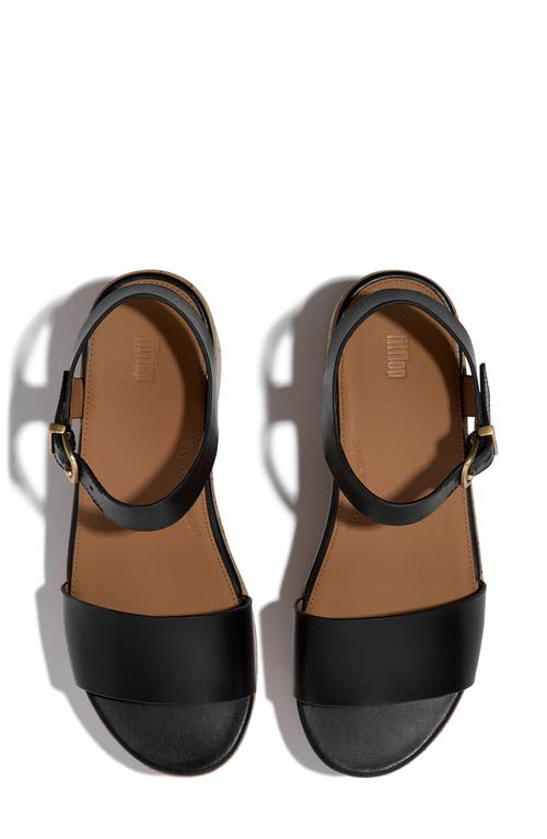 Fitflop Platfforms Ankle Strap Platform Wedge Sandal In Black
