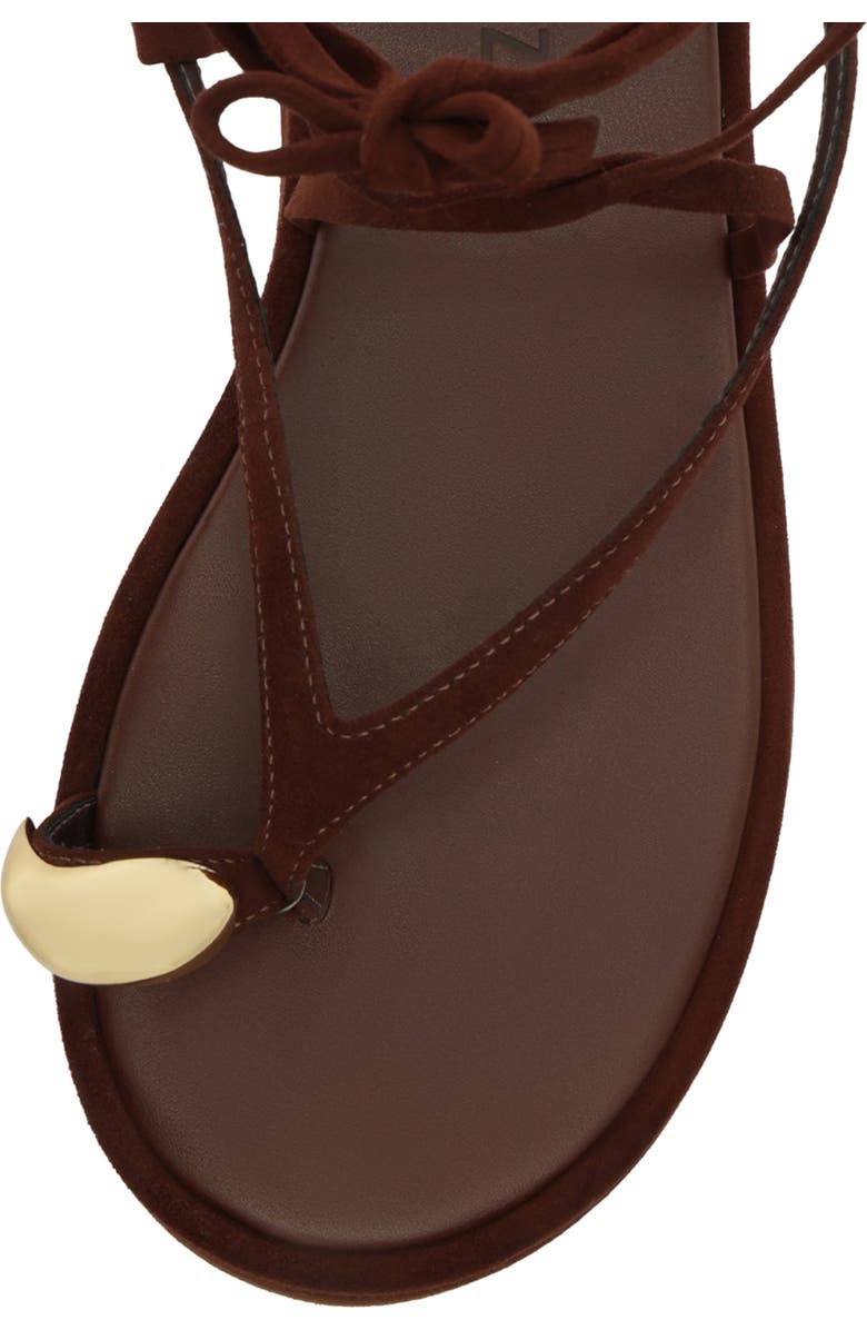 Schutz Zadie Wraparound Sandal, Alternate, color, Chestnut Brown