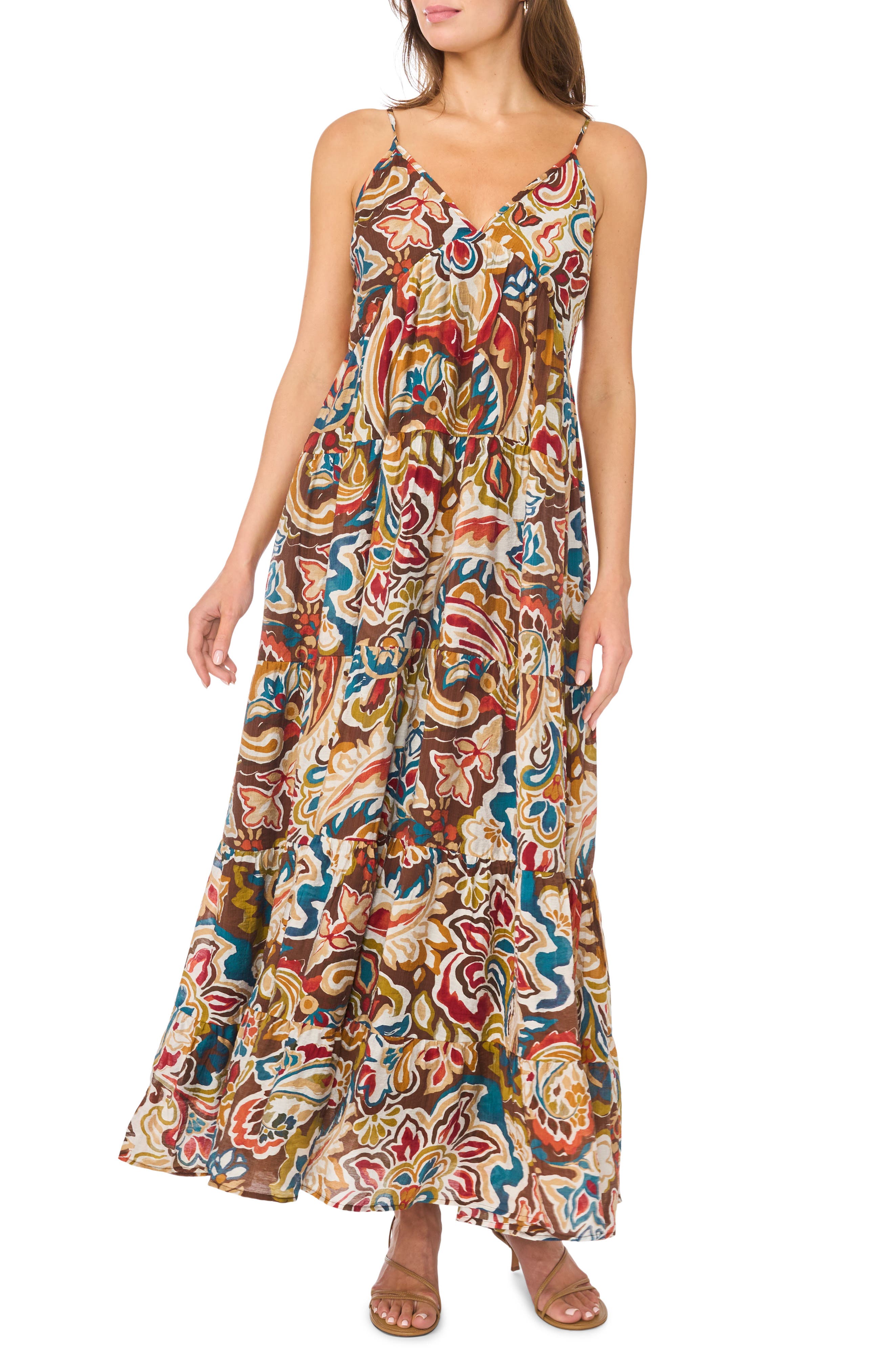 Sleeveless Tiered Maxi Dress