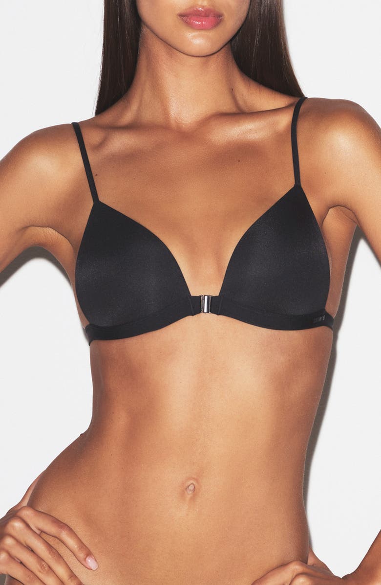 SKIMS Wireless Form Triangle Bra, Main, color, Onyx