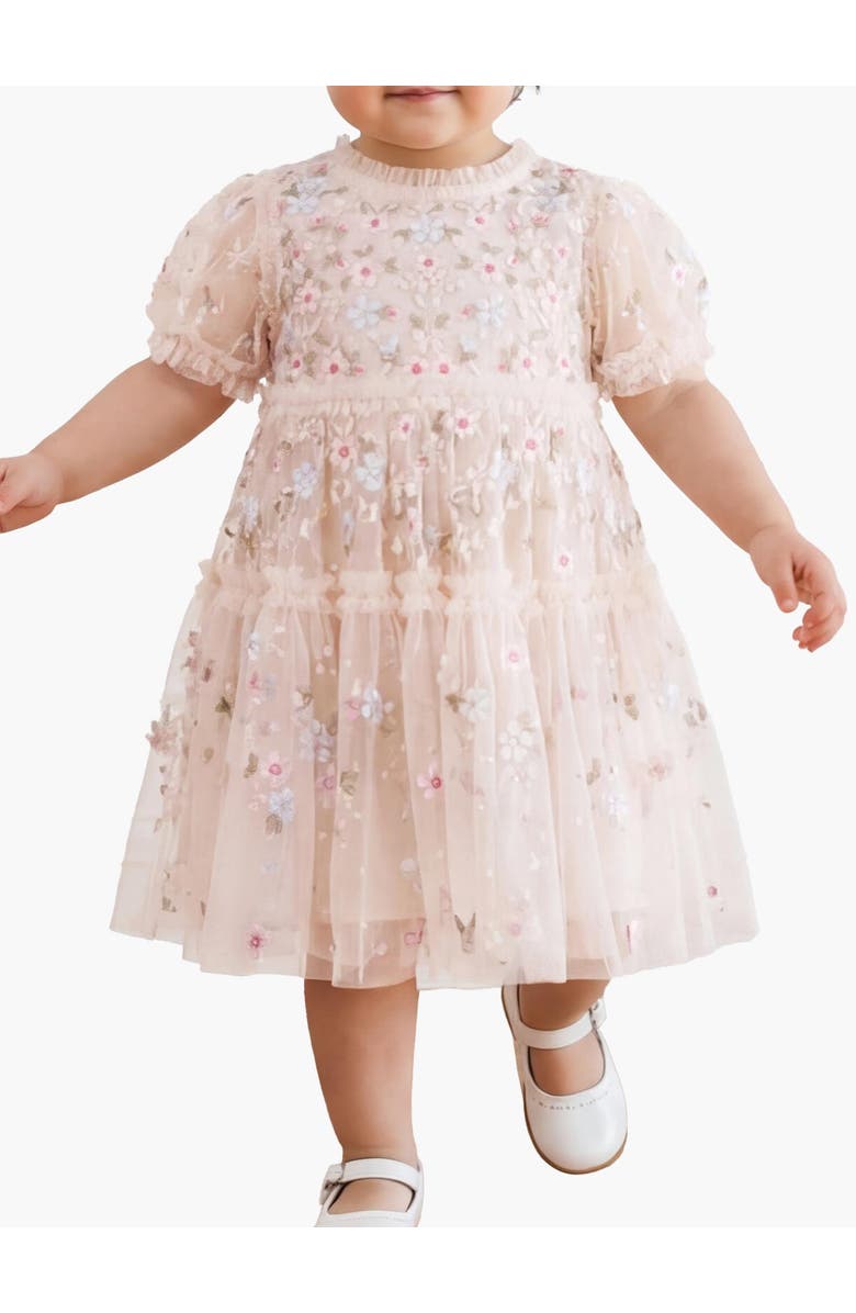 Needle & Thread Garland Ribbon Baby Dress, Alternate, color, Cream/Pastel