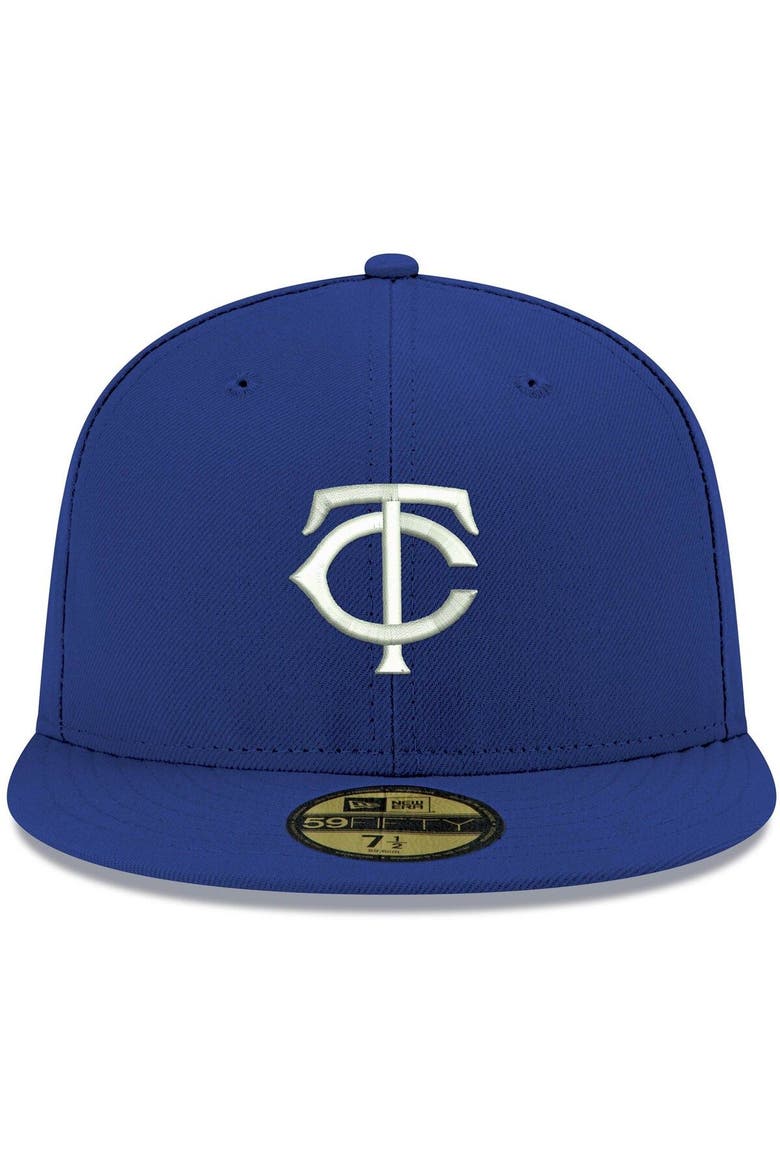 Men's New Era Royal Minnesota Twins White Logo 59FIFTY Fitted Hat, Alternate, color, Royal