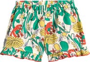 Bobo Choses Color Herbalist Ruffle Hem Organic Cotton Shorts