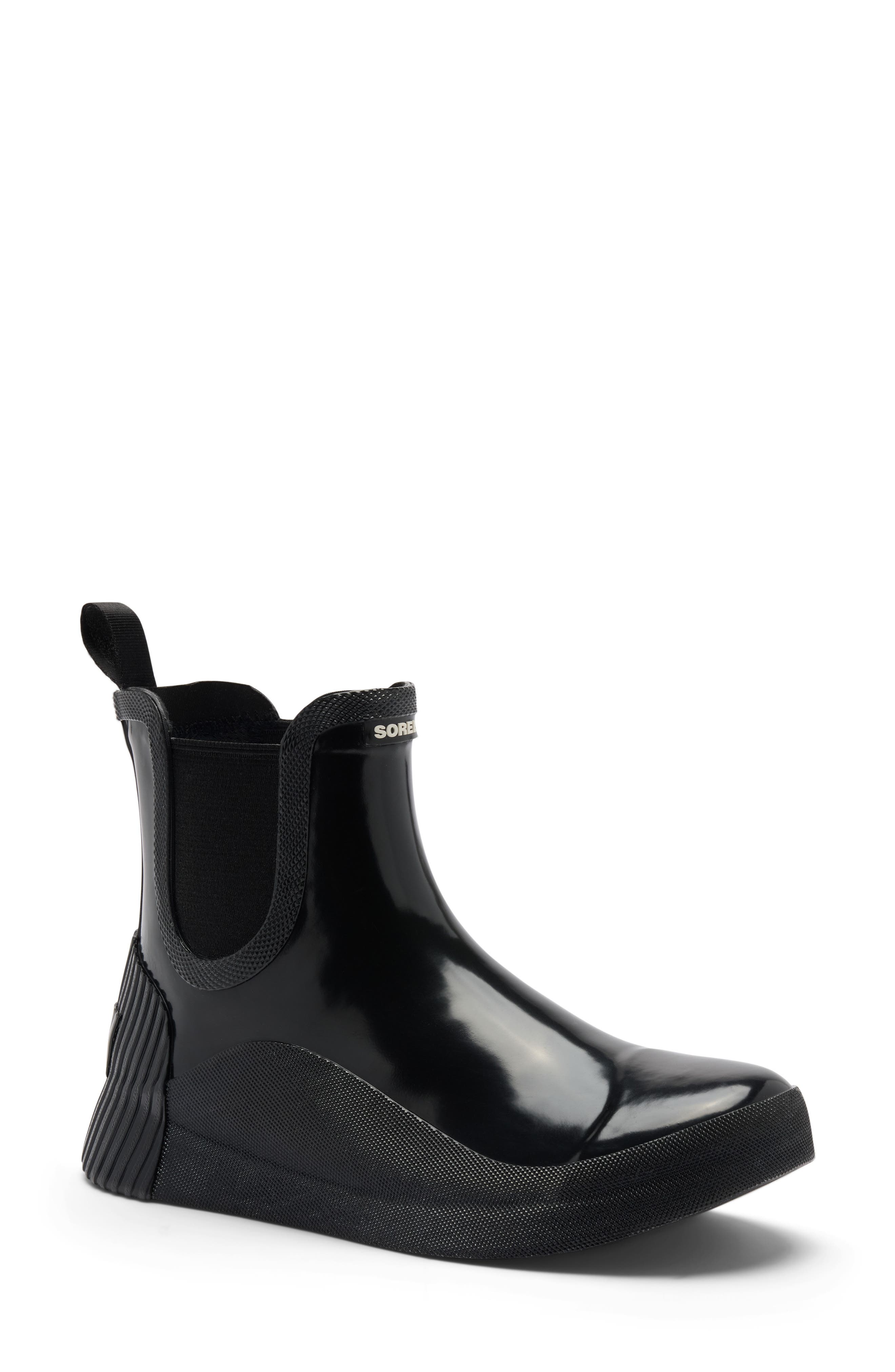 Out N About IV Chelsea Waterproof Rain Boot, Main, color, BLACK/ SEA SALT