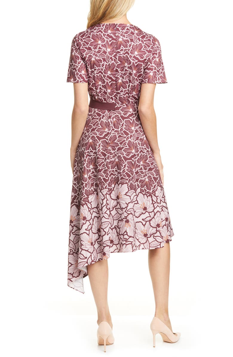Ted Baker London Indigoo Amber Floral Asymmetrical Dress, Alternate, color,