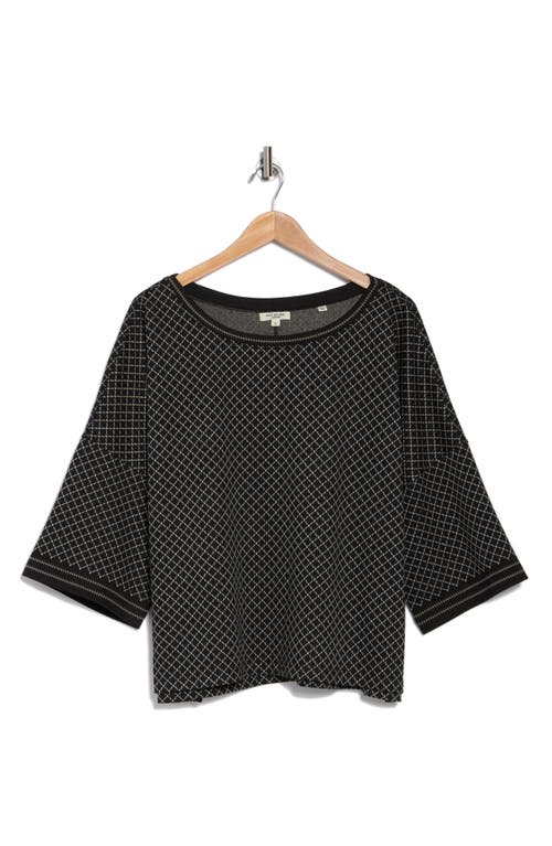 Max Studio Double Knit Top In Black