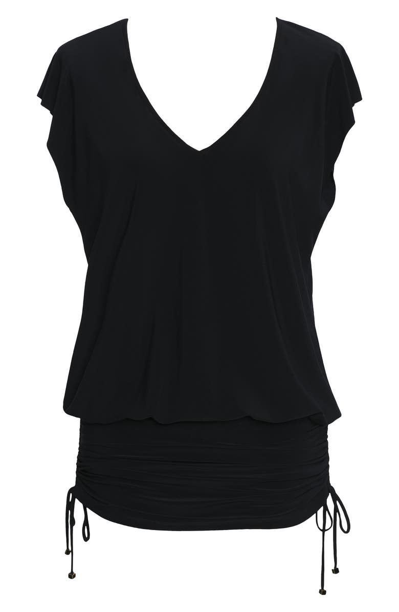Magicsuit<sup>®</sup> Shirred Cover-Up Dress, Alternate, color, Black