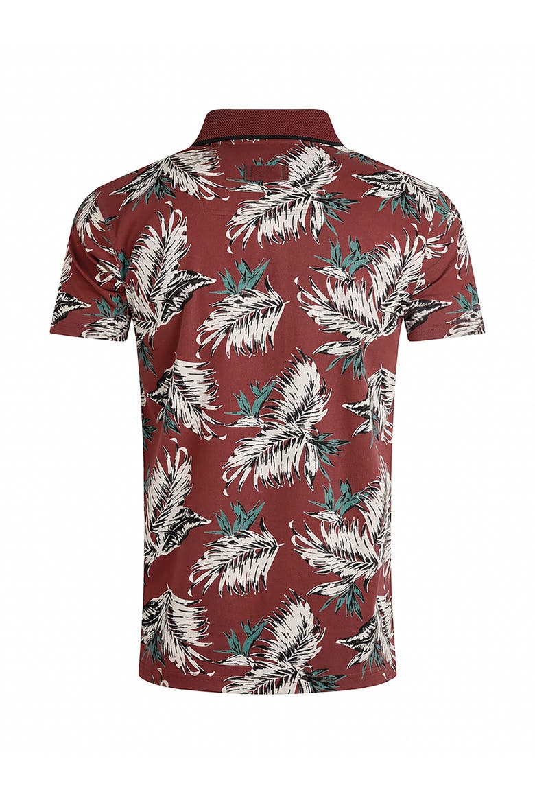 Sarat Printed Polo, Alternate, color, Paprika