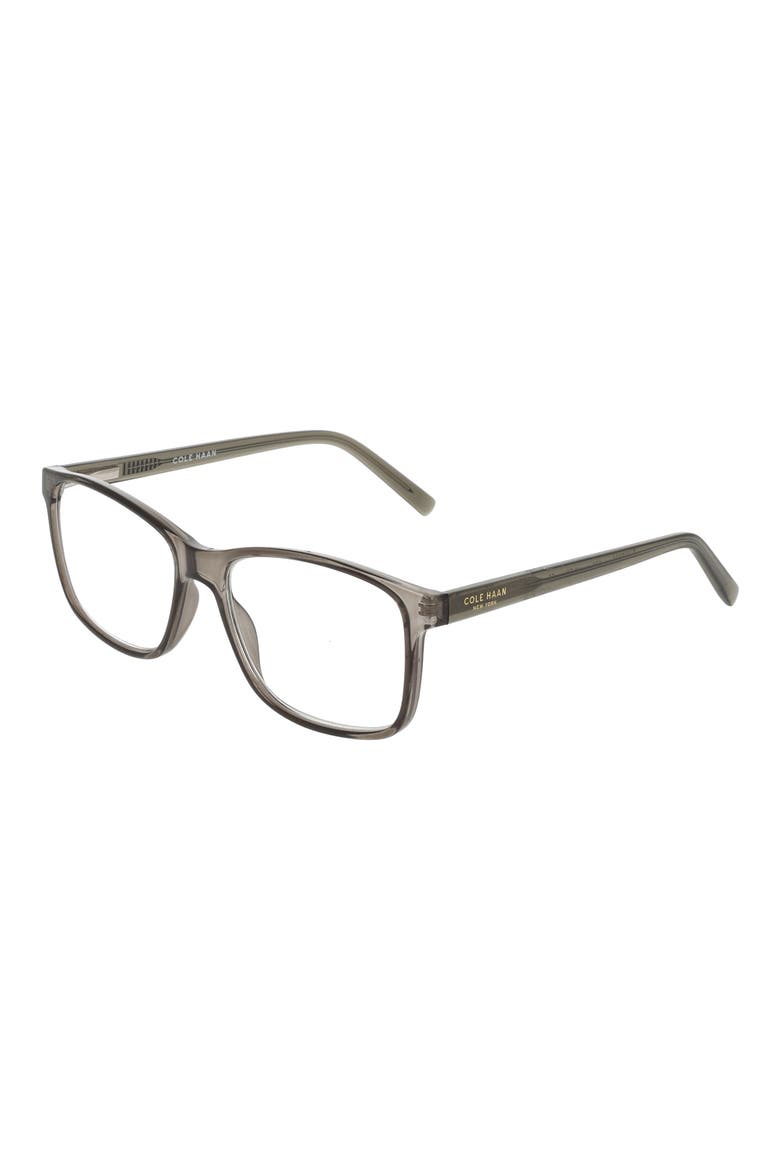 55mm Square Reading Glasses, Alternate, color, CRYSTAL GREY