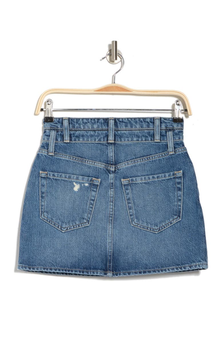 FRAME Double Waistband Denim Mini Skirt, Alternate, color,