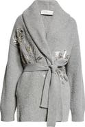 Golden Goose Embellished Virgin Wool Belted Cardigan