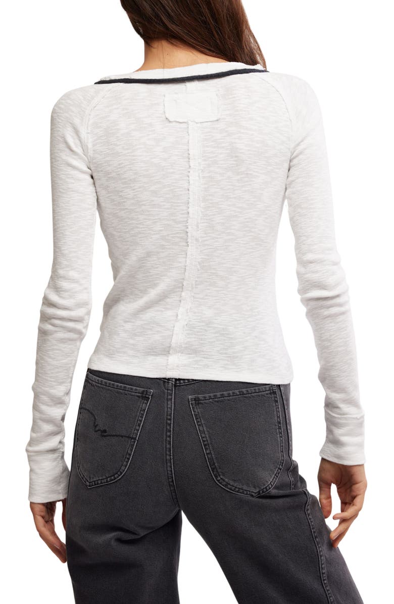 Free People Tipton Raw Edge Button-Up Top, Alternate, color,