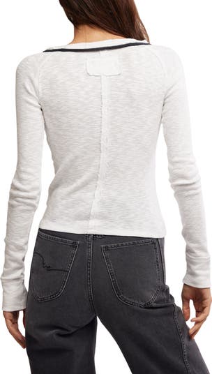 Tipton Raw Edge Button-Up Top