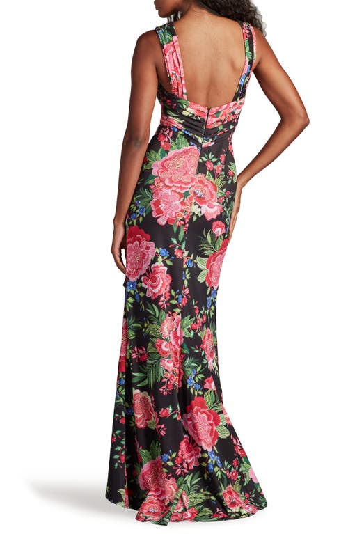 TADASHI SHOJI TADASHI SHOJI TWIST FRONT PLEATED MERMAID GOWN 