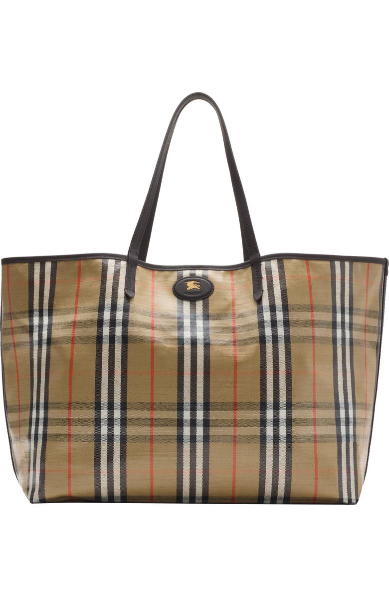 Burberry Large Highlands Tote, Main, color, Sand