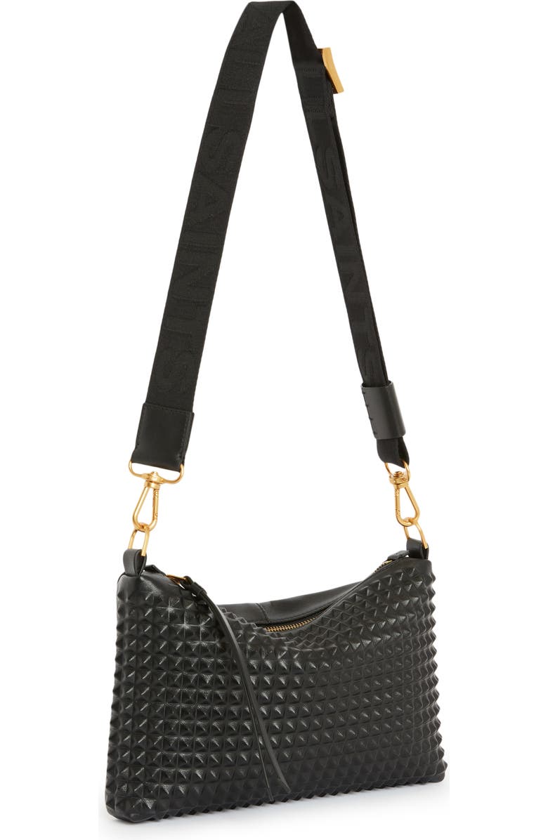 AllSaints Eve Stud Leather Crossbody Bag, Alternate, color,
