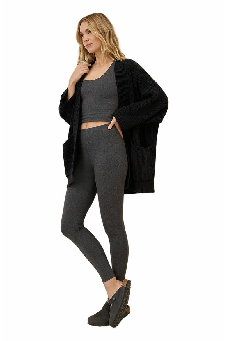 Organic Cotton On the Go-To Legging, Alternate, color, Charcoal Heather