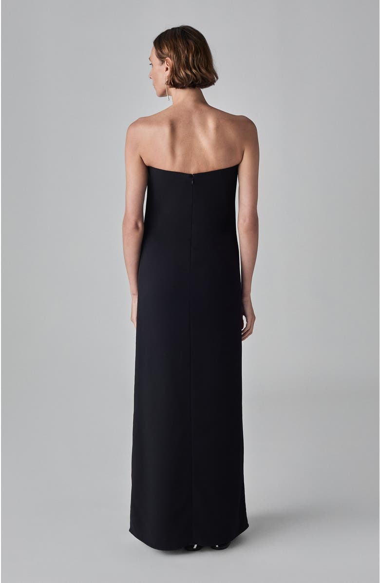 CO Strapless Column Dress in Viscose Crepe, Alternate, color,