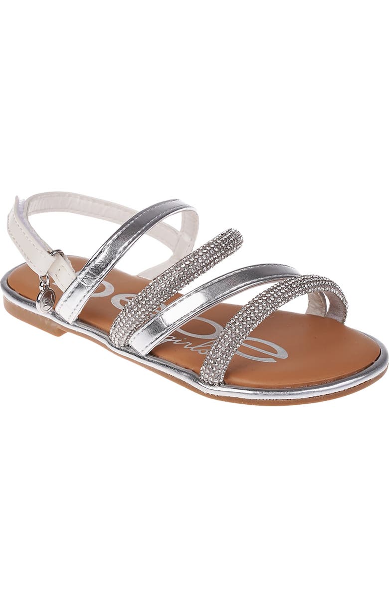 bebe Kids' Rhinestone Sandal, Main, color,