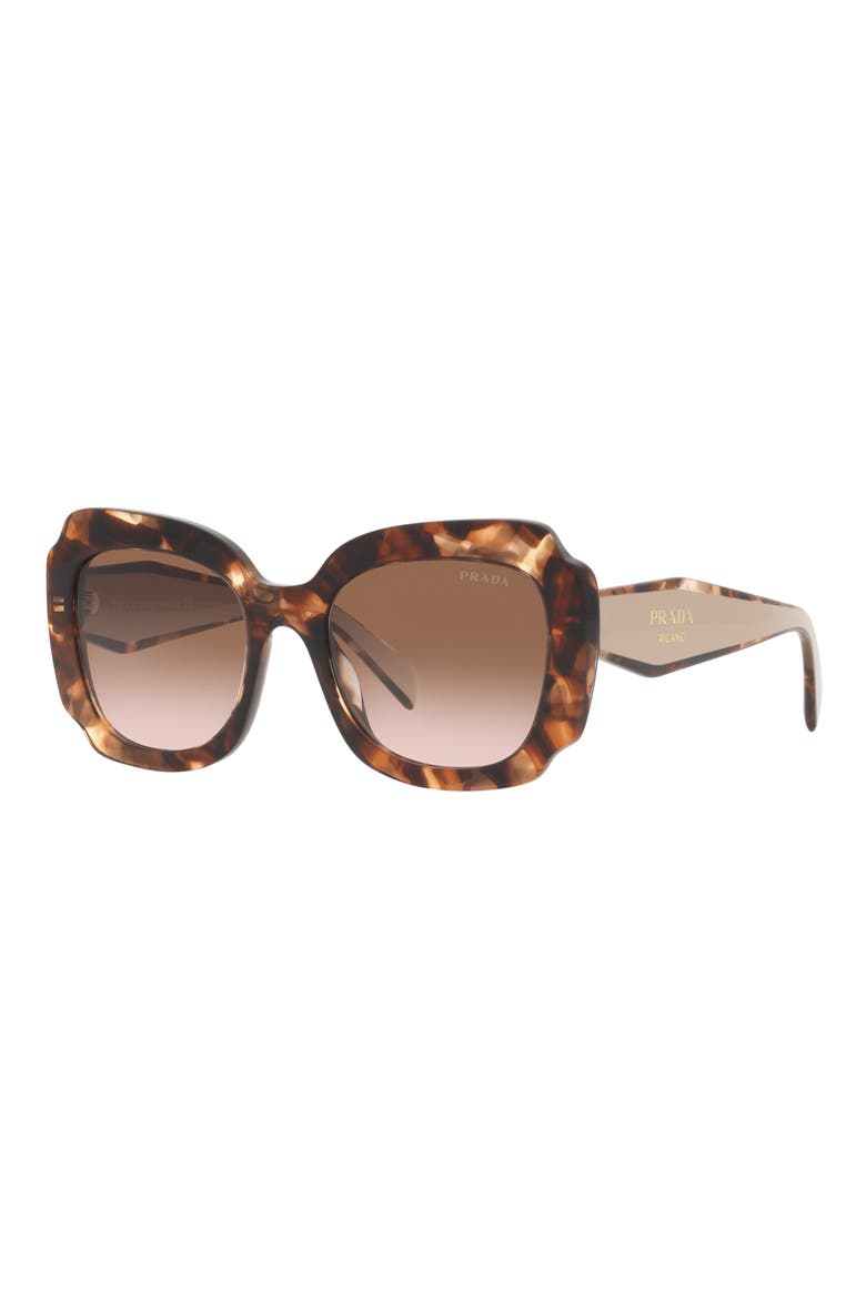 54mm Gradient Irregular Sunglasses, Alternate, color, HAVANA