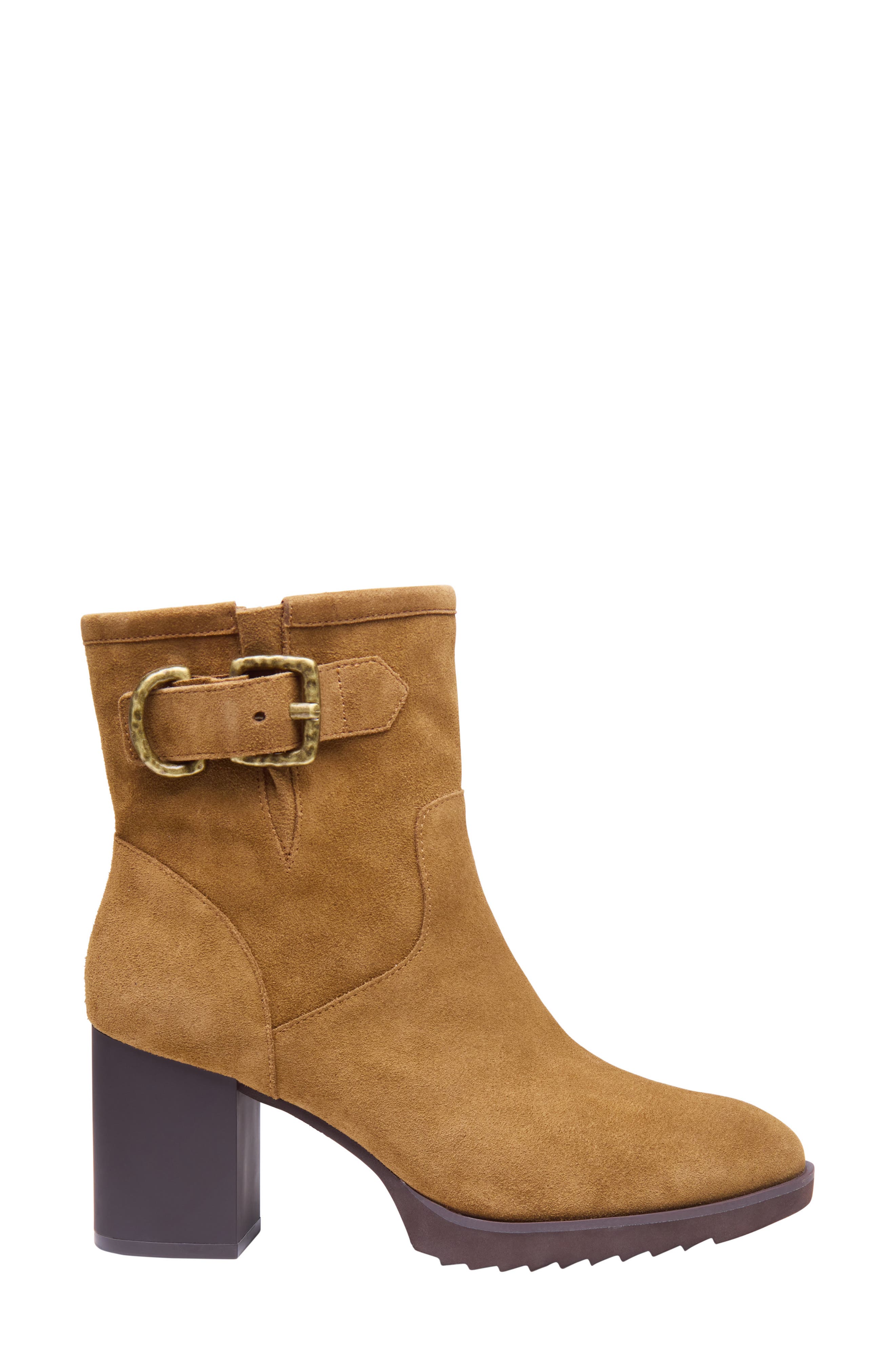Izzie Waterproof Leather Bootie, Alternate, color, WHISKEY WATERPROOF SUEDE