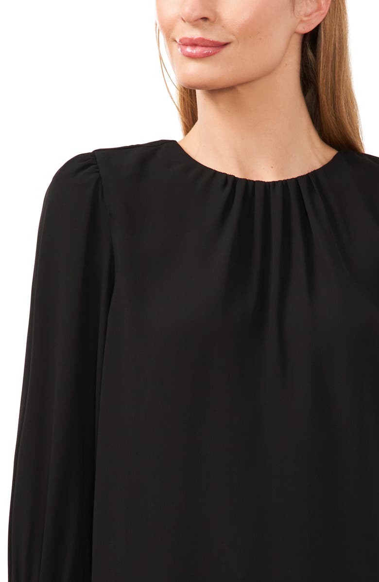 CeCe Long Sleeve Ruffle Cuff Crepe Top, Alternate, color, 