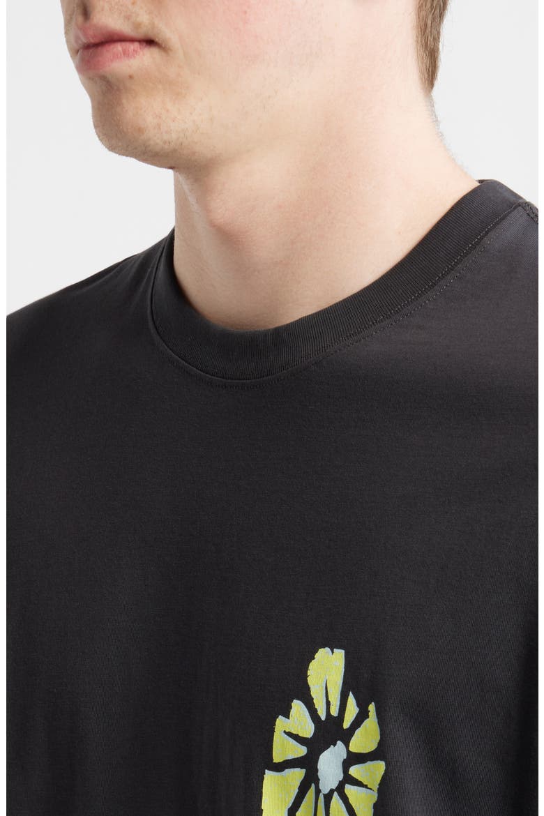 Liquid Trips Flower Graphic T-Shirt, Alternate, color, WASHED BLACK