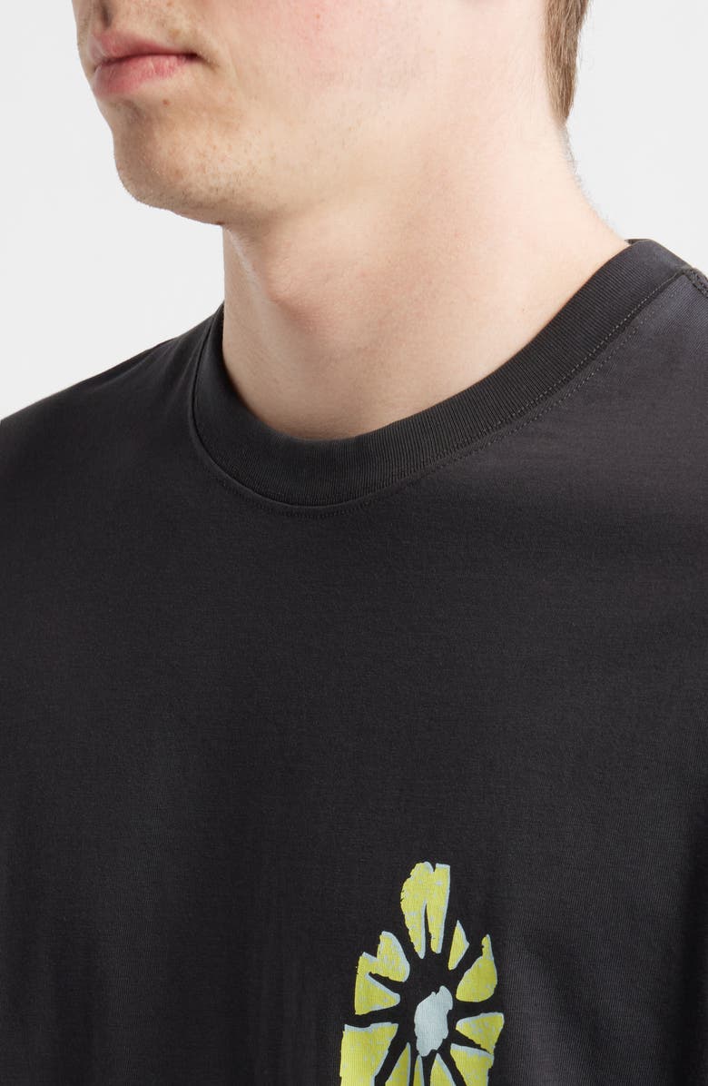 Rip Curl Liquid Trips Flower Graphic T-Shirt, Alternate, color, Washed Black