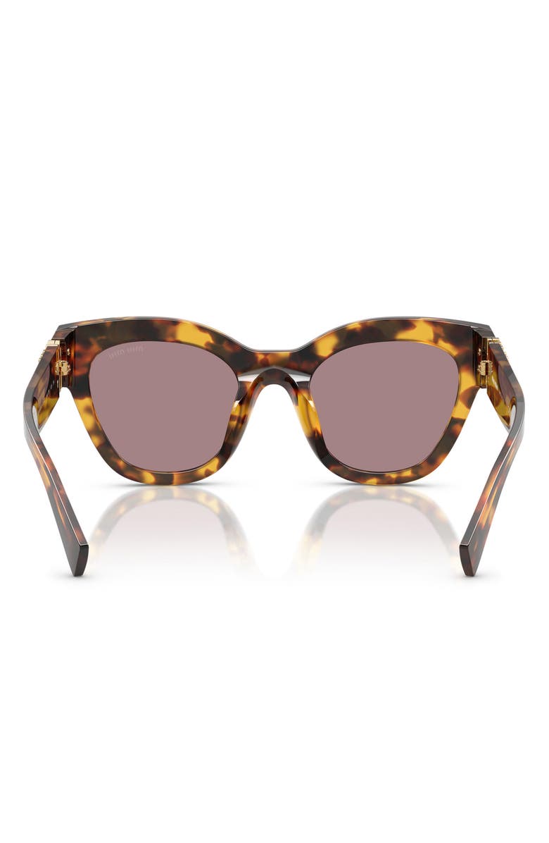 Miu Miu 51mm Butterfly Sunglasses, Alternate, color, Honey Havana/ Purple Brown