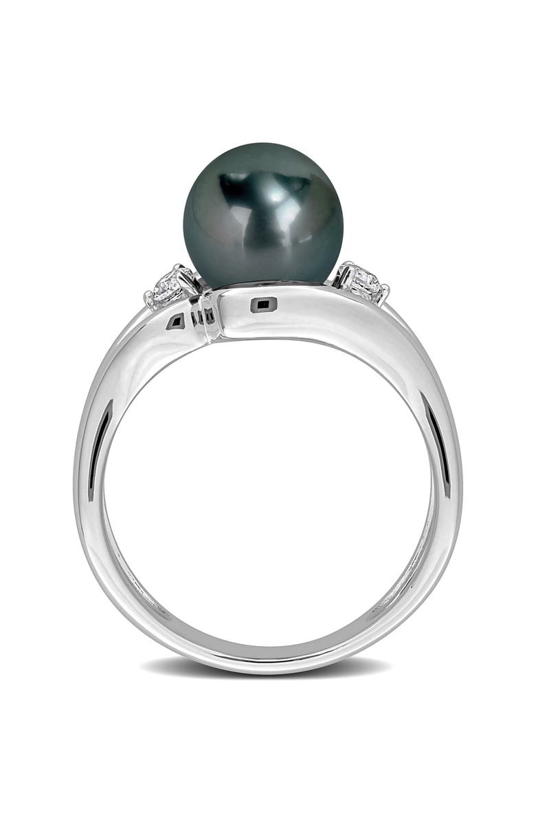 DELMAR Cultured Tahitian Pearl Ring, Alternate, color, Black