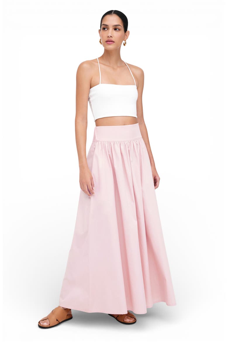 Raven Cotton Poplin Maxi Skirt, Alternate, color, PINK
