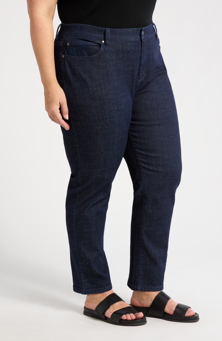 Eileen Fisher High Waist Slim Straight Jeans, Alternate, color,