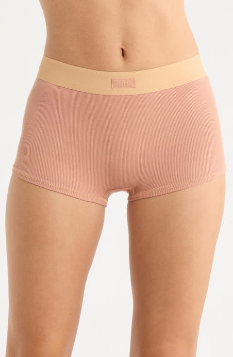 Stretch Cotton Rib Boyshorts (Regular & Plus)
