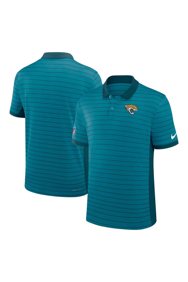Men's Nike Teal Jacksonville Jaguars Sideline Victory Stripe Performance Polo, Alternate, color, Teal