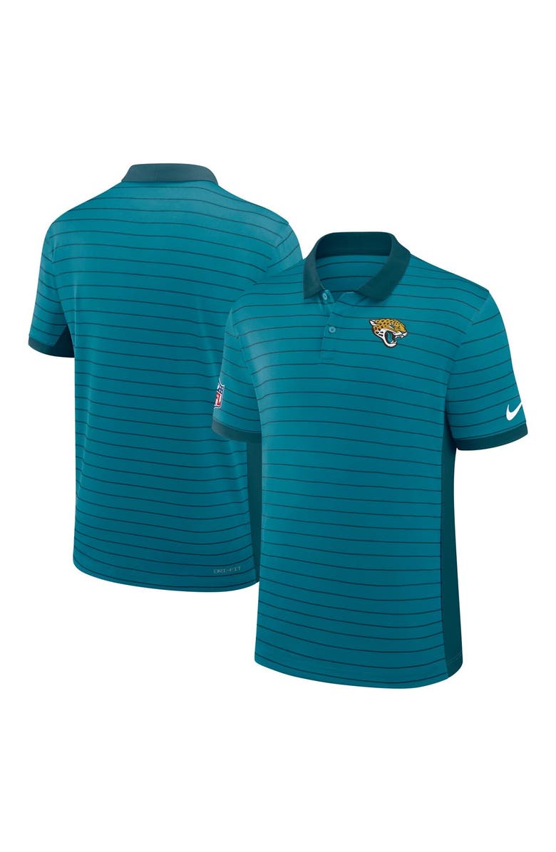 Nike Men's Nike Teal Jacksonville Jaguars Sideline Victory Stripe Performance Polo, Alternate, color, Teal