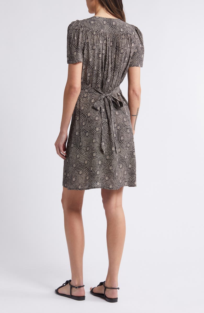 SESSÙN Claudia Abstract Print Dress, Alternate, color, Black Velika