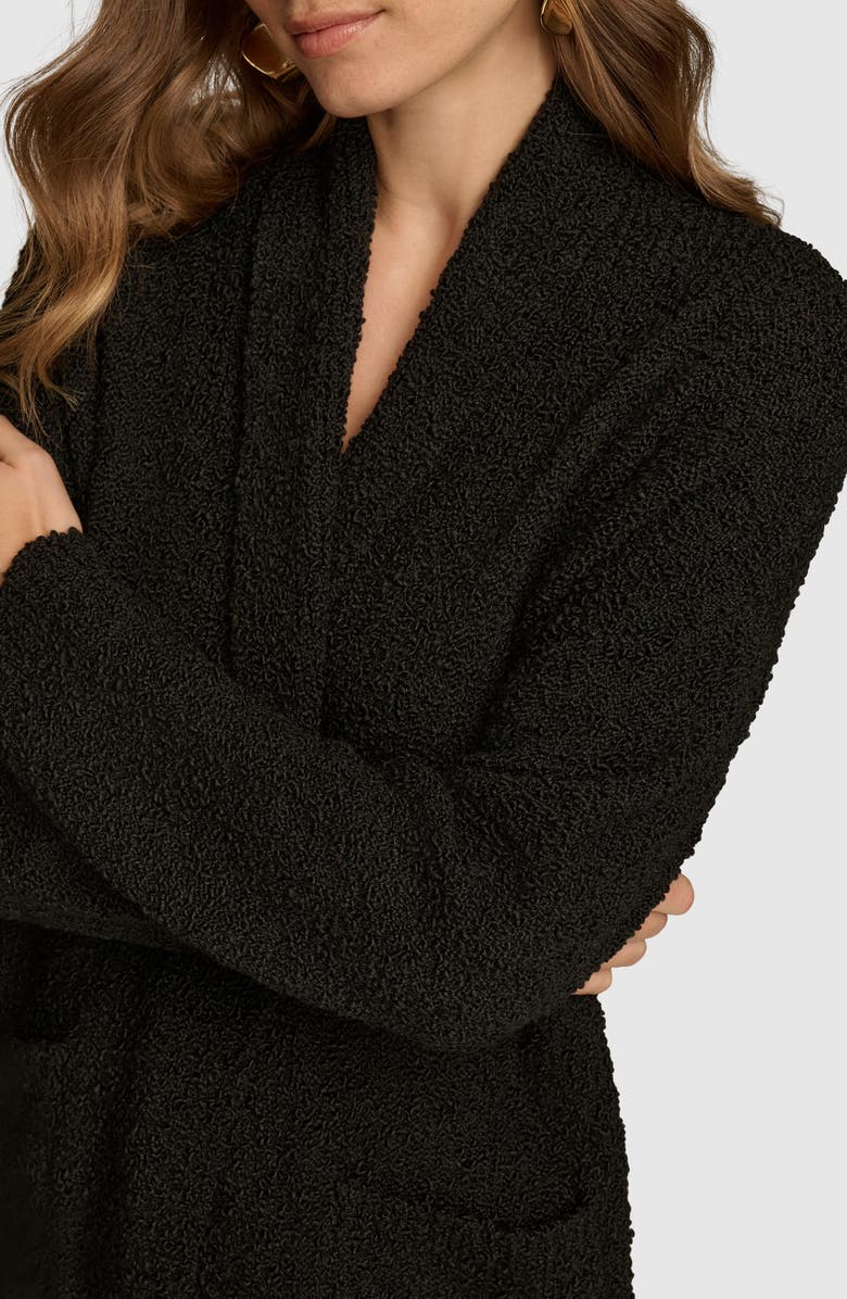 Donna Karan New York Bouclé Wool Blend Longline Open Front Cardigan, Alternate, color, 