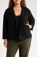 Eileen Fisher Stand Collar Wool Jacket