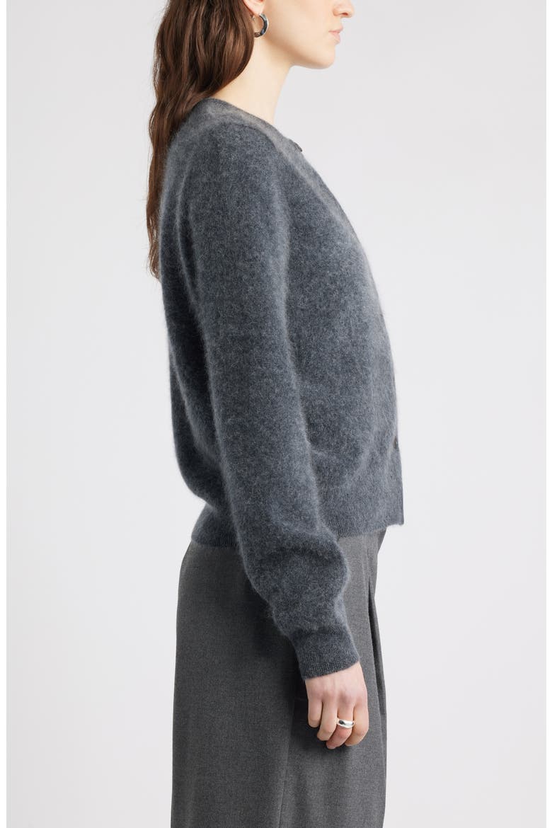 Brushed Cashmere Cardigan, Alternate, color, GREY ONYX HEATHER