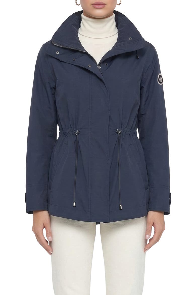 Lightweight Jacket With Concealed Hood, Main, color, NAVY