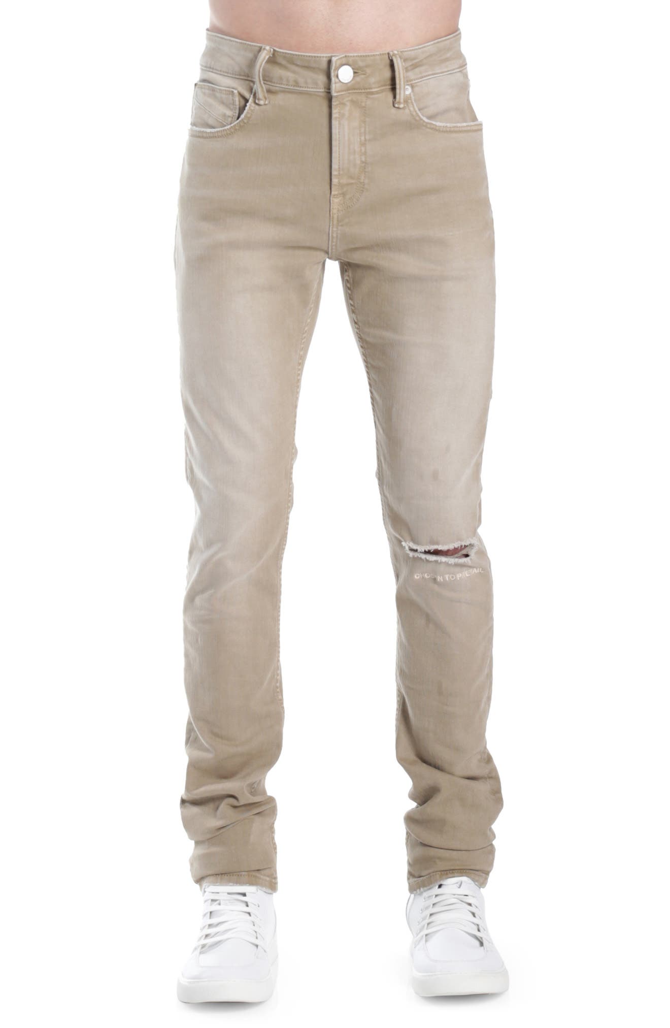 HVMAN Strat Ripped Super Skinny Jeans