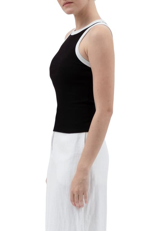 BLU PEPPER BLU PEPPER CONTRAST TRIM RACERBACK TANK