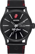 Nixon x Rolling Stones Sentry Leather Strap Watch, 42mm