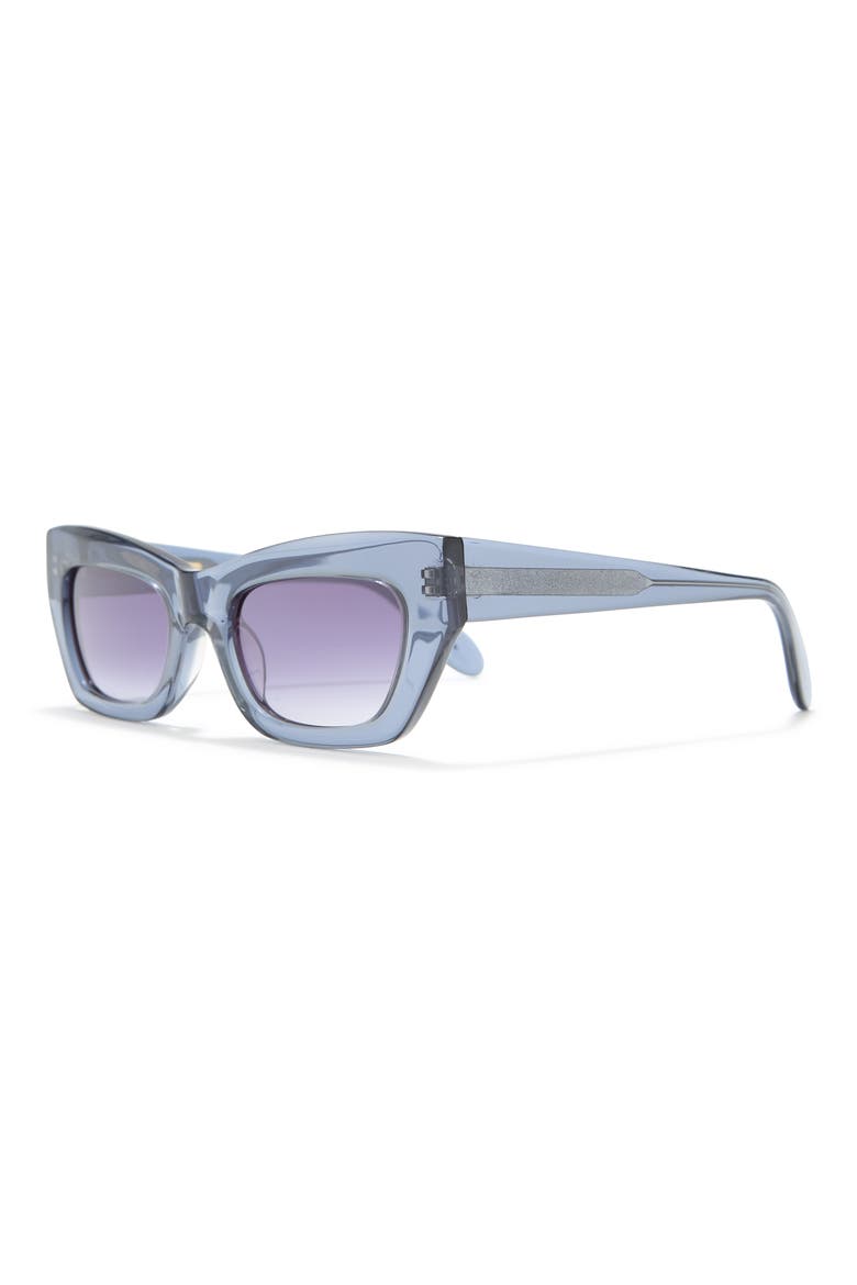 57mm Chunky Kitten Sunglasses, Alternate, color, SLATE BLUE